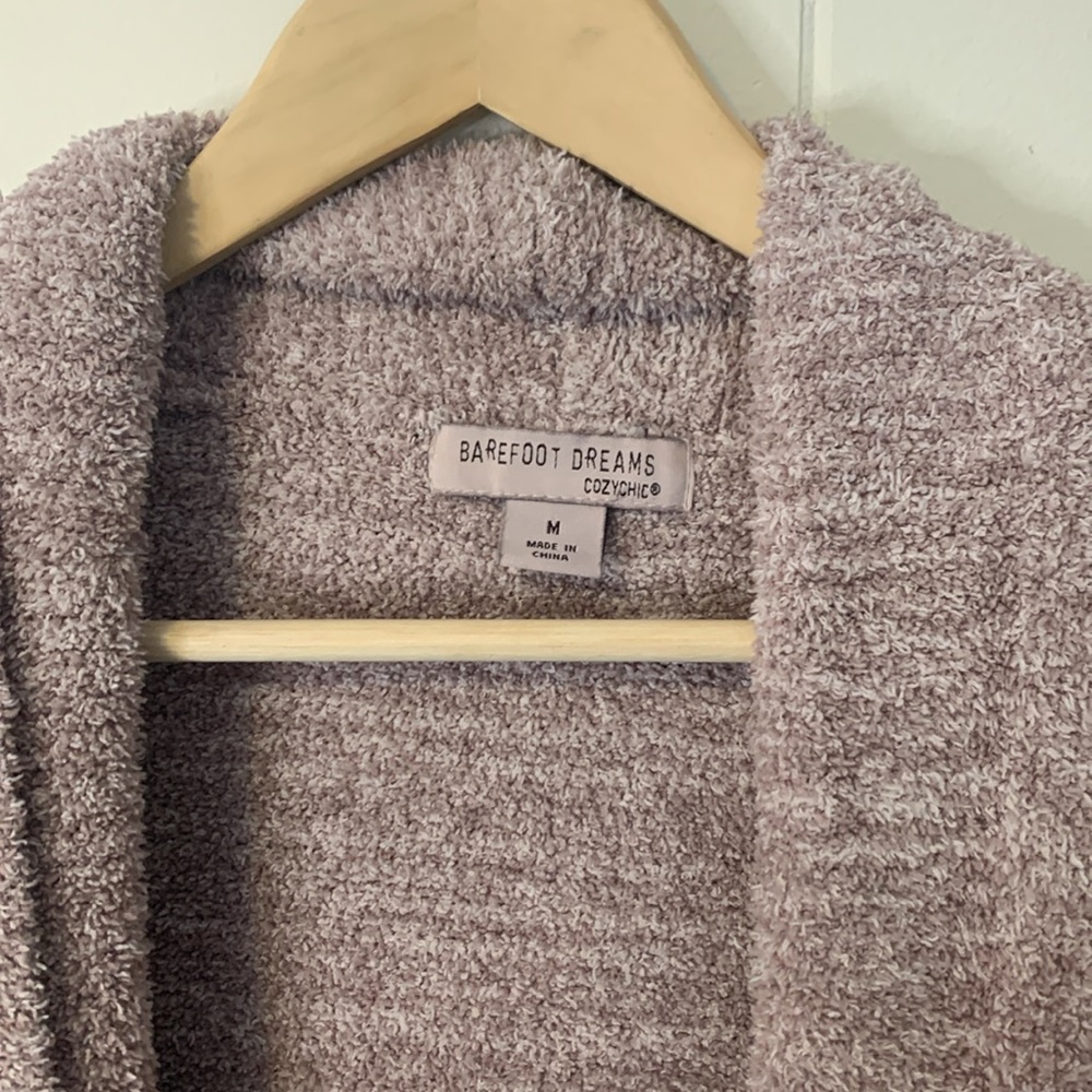 Barefoot Dreams CozyChic Heather Pink Cali Cardi Size Medium - Picture 3 of 7
